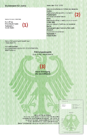 Neues Führungszeugnis Muster